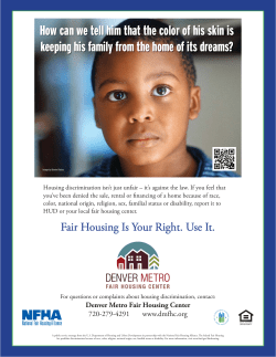 Denver Metro Fair Housing Center Flyer