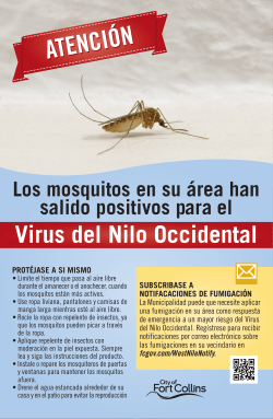 Atenci n: Lost mosquitos en su rea han salido positivos para el Virus del Nilo Occidental (PDF)