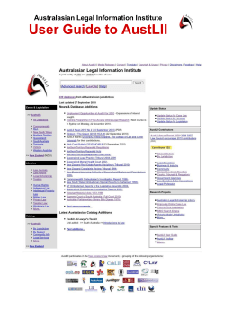 AustLII User Guide
