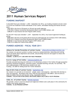2011 Human Services Funding Report