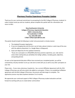 Current NSU Preceptor Update Form