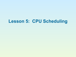 CPU Scheduling