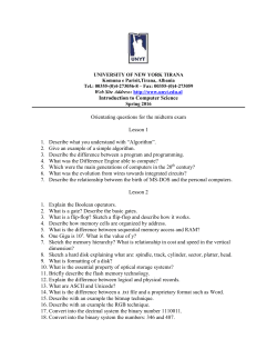 Orientating questions for the midterm