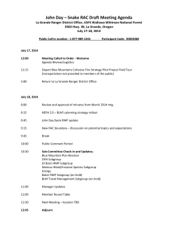 July 2014 Draft Meeting Agenda