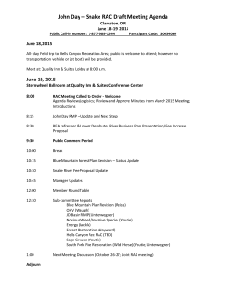 June 2015 Draft Meeting Agenda