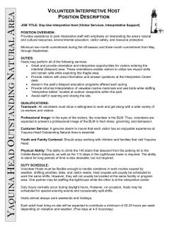 Day-Use Interpretive Host