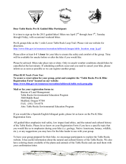 Pre-K Table Rocks Registration Form - PDF Version