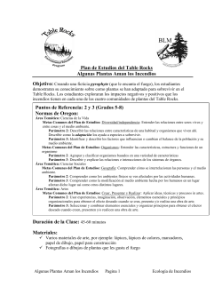 Algunas Plantas Aman los Incendios