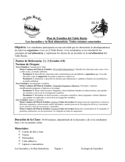 Los Incendios y la Red alimenticia: Todos estamos conectados