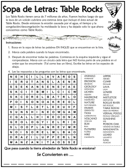 Table Rocks Sopa de Letras