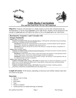 Fire and the Food Web: We are All Connected