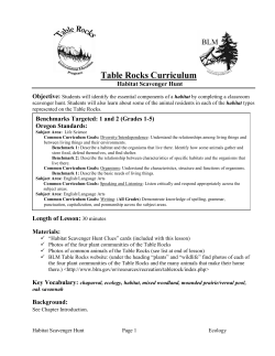 Habitat Scavenger Hunt