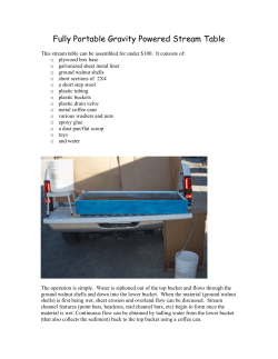 Fully Portable Gravity Stream Table