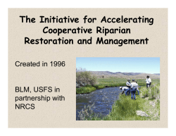The Initiative for Accelerating Cooperative Riparian Restoration and Management (Evaluation Short Version) - Laura Van Riper (11/03)