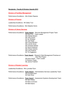 See the past 2013&nbsp;Award Recipients