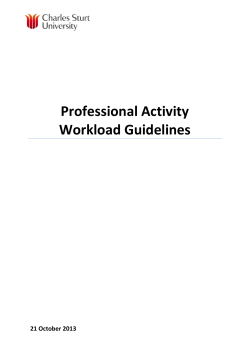 See the Professional Activity Workload Guidelines