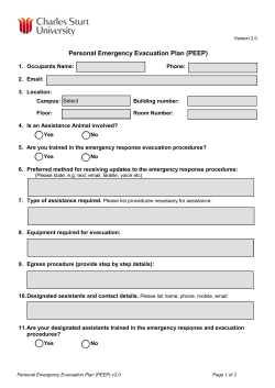 Personal Emergency Evacuation Plan