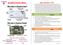 Identifying Suspicious mail articles poster