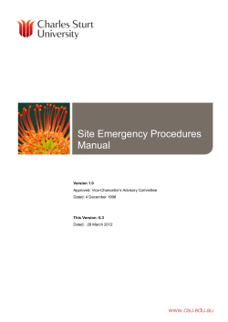 Site Emergency Procedure Manual