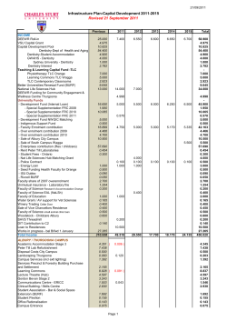 Infrastructure Plan Capital Development 2011 2015 210911