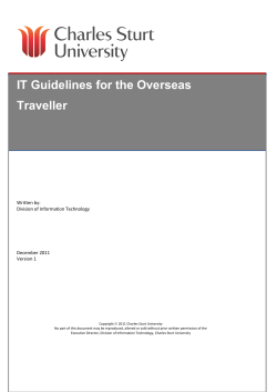 Communications Options for Overseas Travel - CSU Travel Guidelines Policy