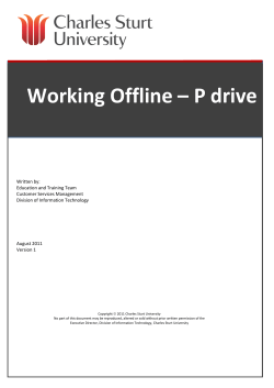 How can I work with files on my P drive when I am offline?