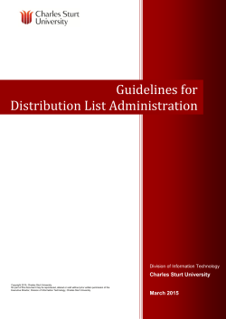 Guidelines for distribution list administration (pdf)