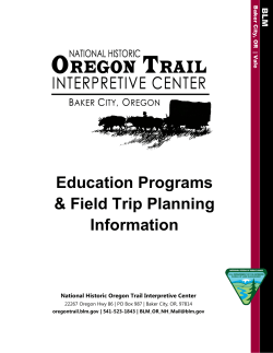 Education Programs and Field Trip Planning