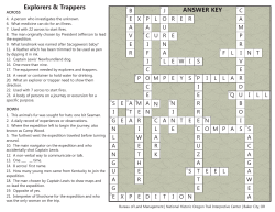 Explorer Crossword Puzzle Answer Sheet