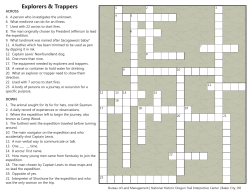 Explorer Crossword Puzzle