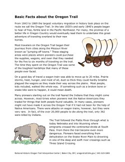 Basic Facts About the Oregon Trail: English