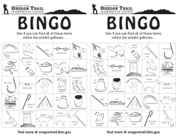 Exhibit Bingo Cards