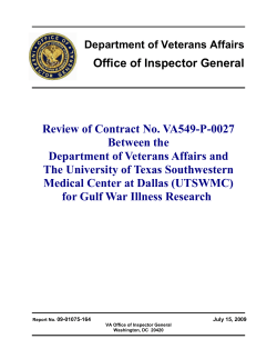 15 July VA inspector general&rsquo;s report