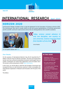 International Research Newsletter - Issue 55 - April 2015