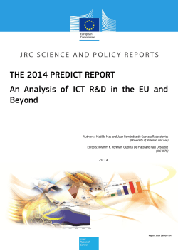 The 2014 PREDICT Report: An Analysis of ICT R D in the EU and Beyond