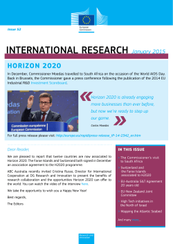 International Research Update - Issue 52 - January 2015