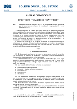 Beques de recerca i especialitzaci pel per ode 2015