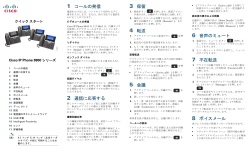 Cisco IP Phone 8800 シリーズ クイック スタート