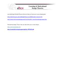 Learning and Motivational Design Theories