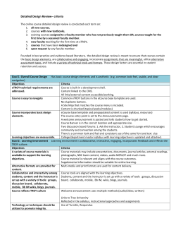 Detailed Design Review Checklist