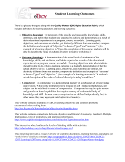 Student Learning Outcomes