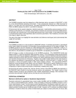 SAS Global Forum 2007 Statistics and Data Analysis (Schabenberger O, SAS Inst)