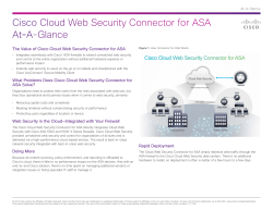 Cisco Cloud Web Security Connector for ASA �̊T�v