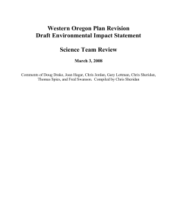 Science Team Review of DEIS