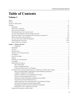 Table of Contents