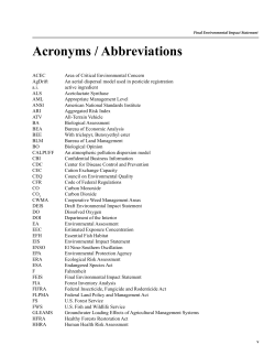 Acronyms / Abbreviations