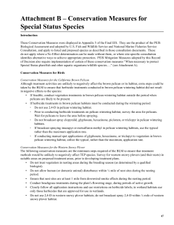 Attachment B - Conservation Measures for Special Status Species