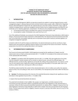 FONSI: Integrated Invasive Plant Management for the Lakeview Resource Area EA