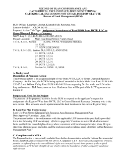 Green Diamond Road ROW Categorical Exclusion