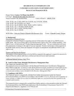 CenturyTel Phone Line ROW Categorical Exclusion